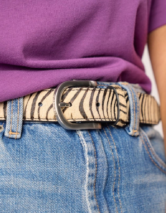 Billy Belt Leather Belt in Zebra