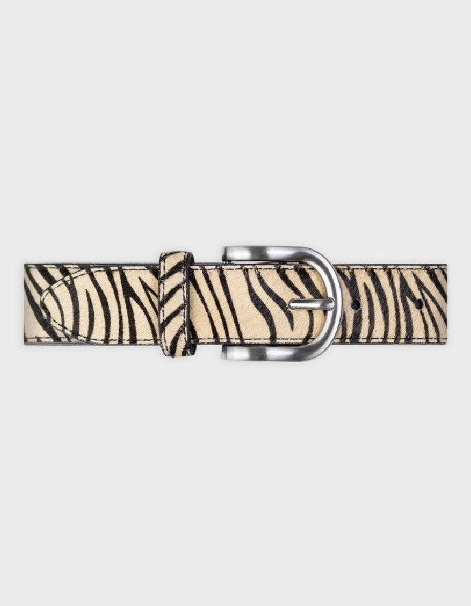 Billy Belt Leather Belt in Zebra