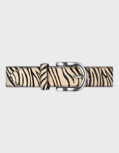 Billy Belt Leather Belt in Zebra