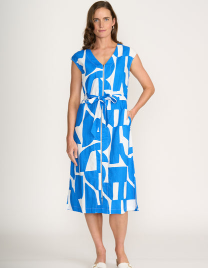 Foil You Little Zipper Dress in Reflection