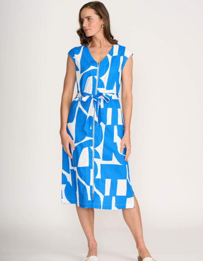 Foil You Little Zipper Dress in Reflection