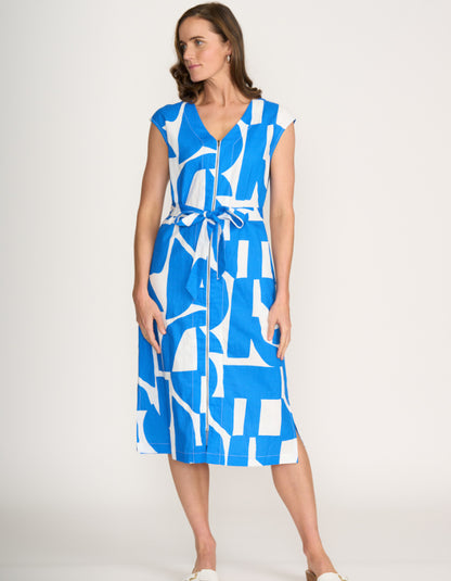 Foil You Little Zipper Dress in Reflection