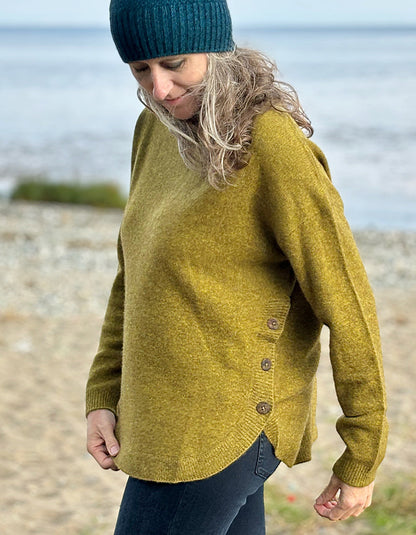 Mansted Zoe Yak Sweater in Olive