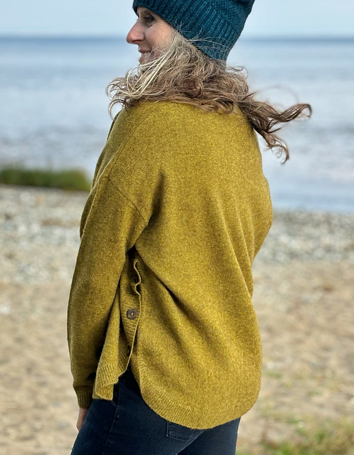 Mansted Zoe Yak Sweater in Olive