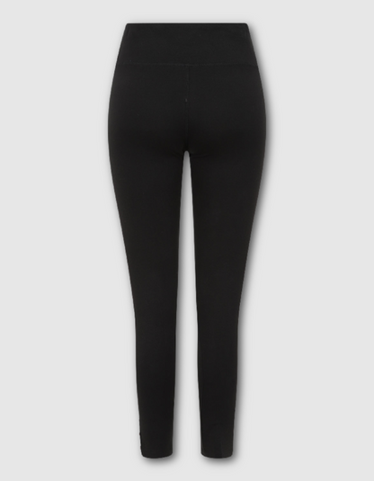 full length black leggings in soft organic cotton