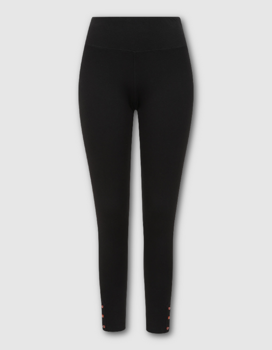 full length black leggings in soft organic cotton