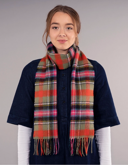 Lochcarron Lambswool Scarf in Bruce of Kinniard Tartan