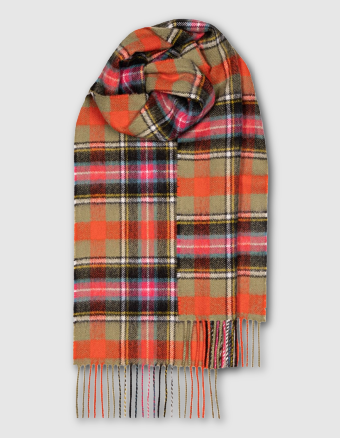 Lochcarron Lambswool Scarf in Bruce of Kinniard Tartan