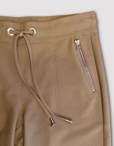 camel sport luxury jogging trousers with elasticated waistband and drawstring