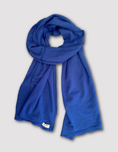 By Basics Plain Merino Scarf in Cobalt Blue