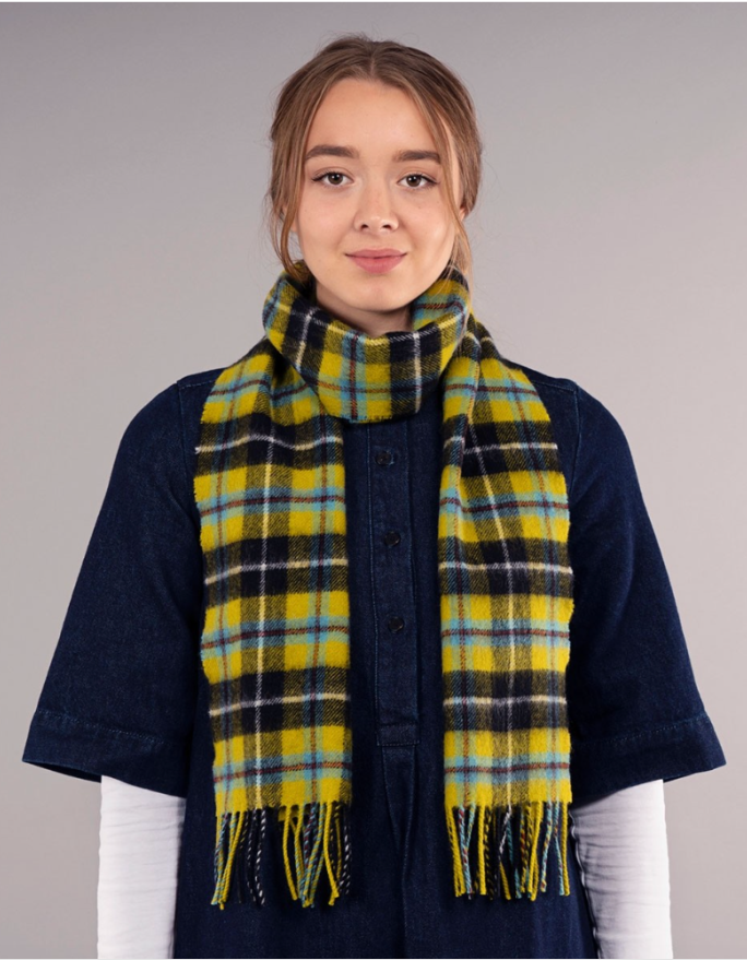 Lochcarron Lambswool Scarf in Cornish National Tartan