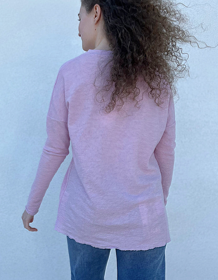 By Basics Cutting Loose Knit in Marshmallow Pink