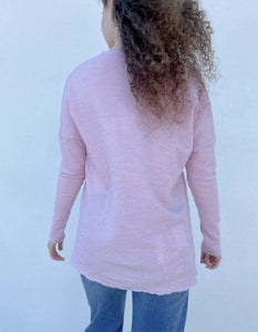 By Basics Cutting Loose Knit in Marshmallow Pink
