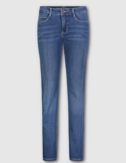 Mac Dream Straight Fit Mid Blue Authentic Wash Jeans