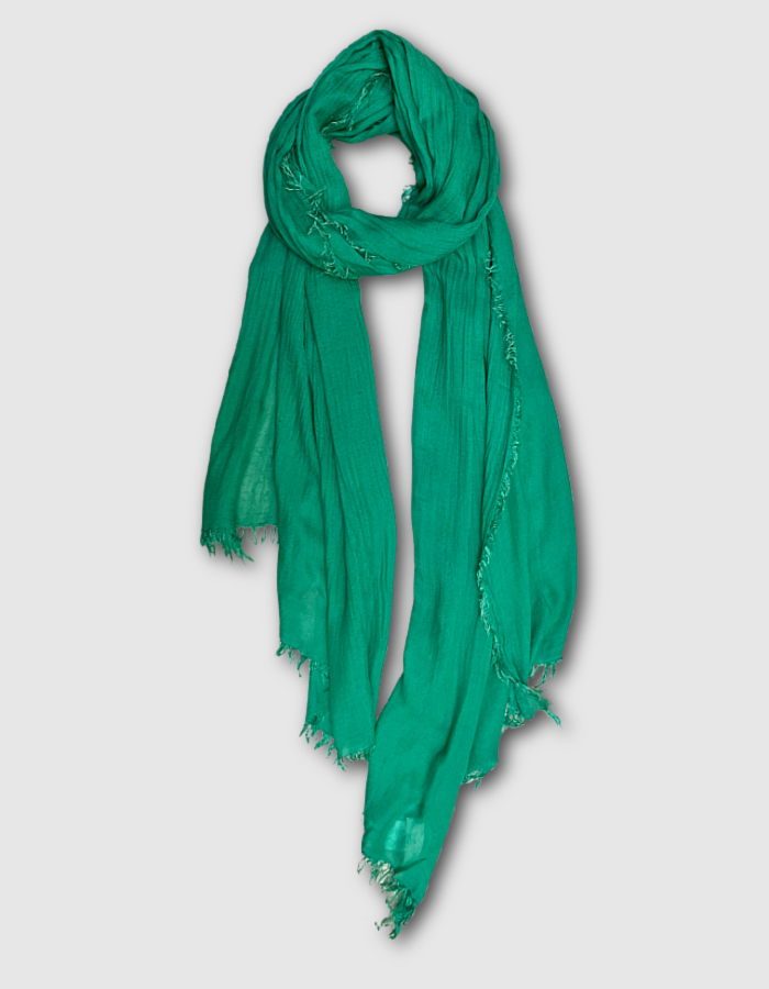 grass green viscose blend summer scarf