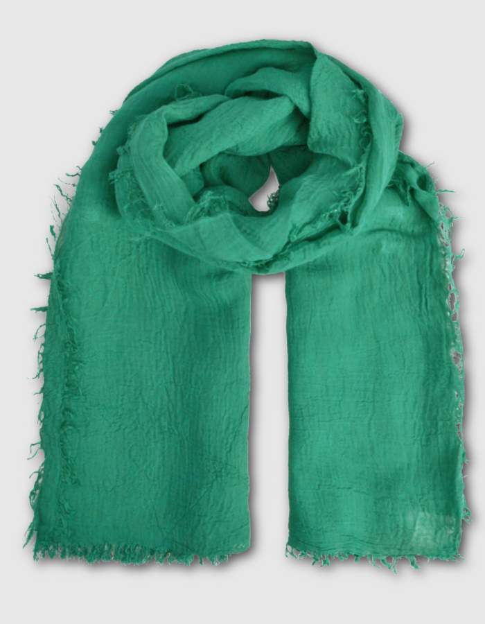 grass green viscose blend summer scarf