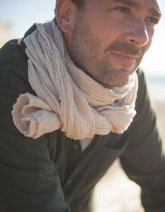 soft silver grey unisex chanvre hemp scarf