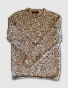 grey fleck donegal teed mens roll neck sweater