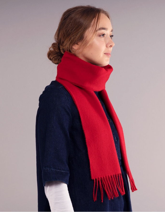 Lochcarron Lambswool Scarf in Red